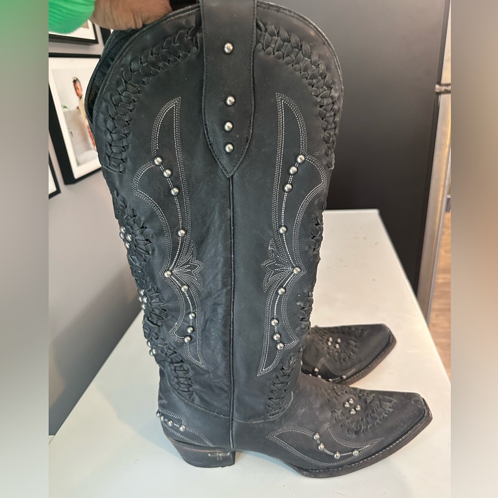 LANE Cowgirl Cossette boots- Black (Sz 9)-NO BOX